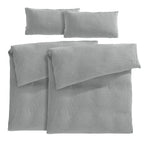 Musselin Bettwäsche Sets - Grau / 2x135x200 + 2x40x80 cm Pure Label