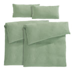 Musselin Bettwäsche Sets - Salbeigrün / 2x135x200 + 2x40x80 cm Pure Label