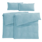 Musselin Bettwäsche Sets - Hellblau / 2x135x200 + 2x40x80 cm Pure Label