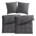 Musselin Bettwäsche Sets - Anthrazit / 2x135x200 + 2x80x80 cm Pure Label
