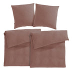 Musselin Bettwäsche Sets - Hellbraun / 2x135x200 + 2x80x80 cm Pure Label