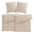 Musselin Bettwäsche Sets - Beige / 2x135x200 + 2x80x80 cm Pure Label