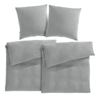 Musselin Bettwäsche Sets - Grau / 2x135x200 + 2x80x80 cm Pure Label