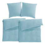 Musselin Bettwäsche Sets - Hellblau / 2x135x200 + 2x80x80 cm Pure Label