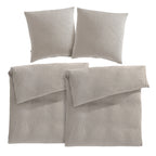 Musselin Bettwäsche Sets - Taupe / 2x135x200 + 2x80x80 cm Pure Label