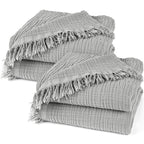 Musselin Tagesdecke - Grau / 2x130x170cm Pure Label