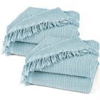 Musselin Tagesdecke - Hellblau / 2x130x170cm Pure Label