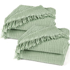 Musselin Tagesdecke - Grün / 2x130x170cm Pure Label