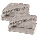 Musselin Tagesdecke - Taupe / 2x130x170cm Pure Label