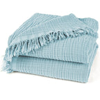 Musselin Tagesdecke - Hellblau / 130x170cm Pure Label