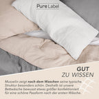 Musselin Bettwäsche Sets - Beige - 2x155x220 + 2x40x80 cm