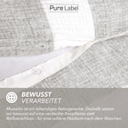 Musselin Bettwäsche  - Grau - Gestreift  155x220 40x80 cm