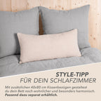 Musselin Bettwäsche Sets - Grau - 2x135x200 + 2x80x80 cm