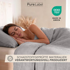 Musselin Bettwäsche Sets - Grau - 2x135x200 + 2x80x80 cm