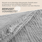 Musselin Bettwäsche Sets - Grau - 2x135x200 + 2x80x80 cm