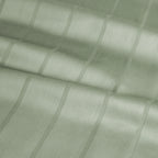 Bettwäsche Mako Satin mit Streifen - Grün - 135x200 + 80x80cm