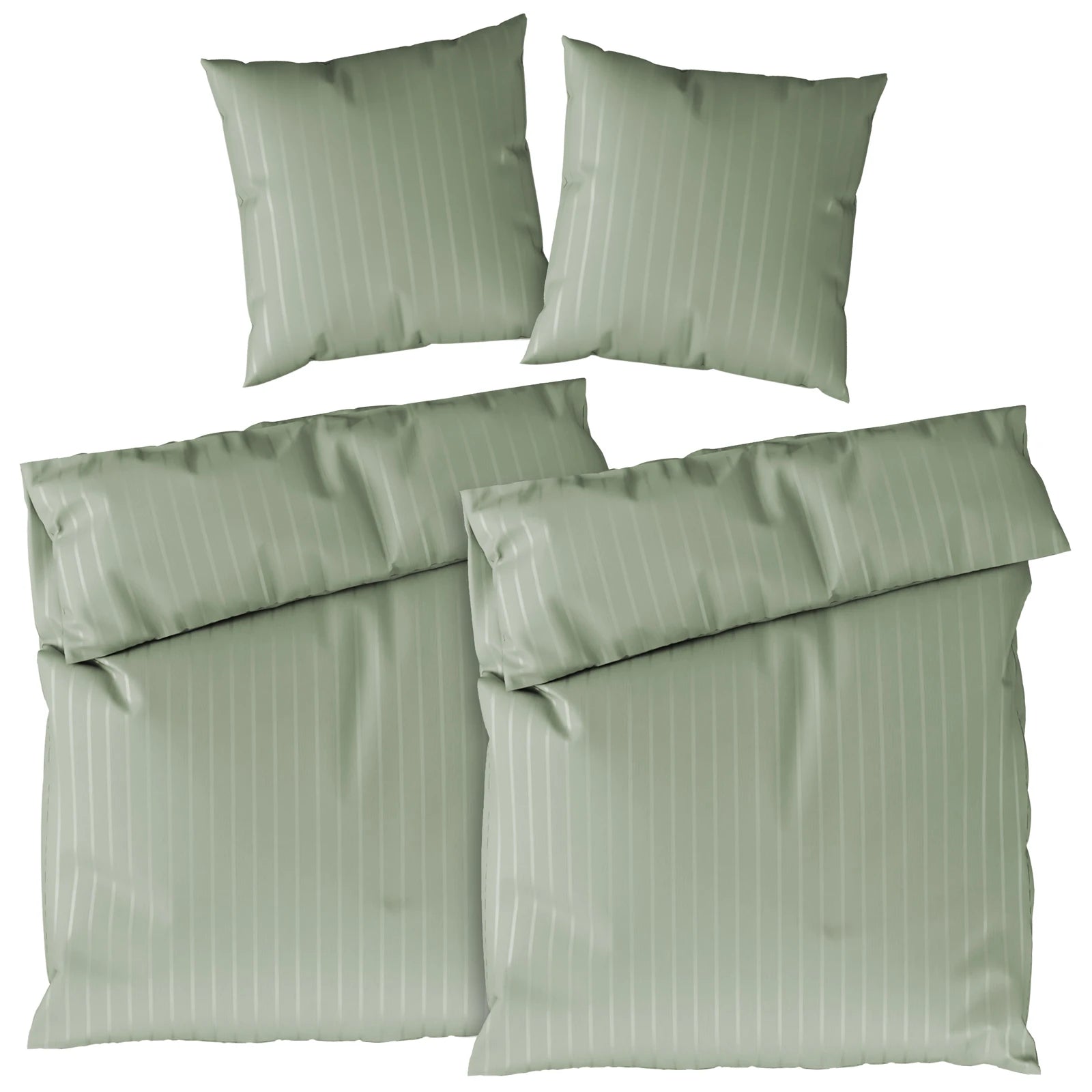 Bettwäsche Mako Satin mit Streifen