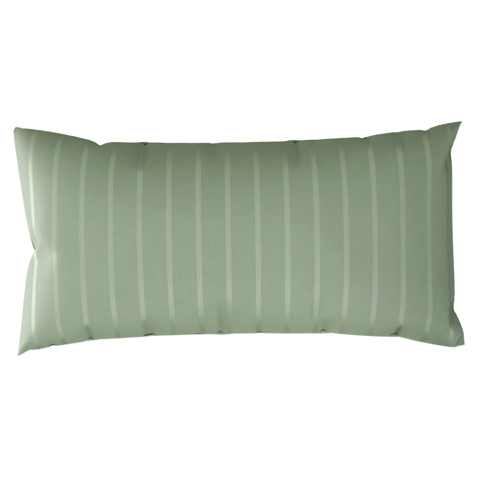Kissenbezug Mako Satin mit Streifen - Grün - 40x80
