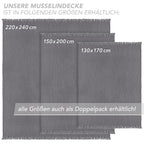 Musselin Tagesdecke - Weiß / 130x170cm Pure Label
