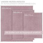Musselin Tagesdecke - Weiß / 130x170cm Pure Label
