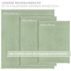 Musselin Tagesdecke - Weiß / 130x170cm Pure Label