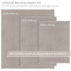 Musselin Tagesdecke - Weiß / 130x170cm Pure Label