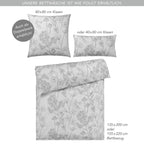 Bettwäsche "Flowers" - Grün / 135x200 + 40x80 cm Pure Label