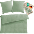 Musselin Bettwäsche Doppelbett - Salbeigrün - 200x200 + 2x80x80 cm