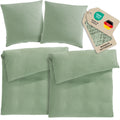 Musselin Bettwäsche Sets - Salbeigrün - 2x135x200 + 2x80x80 cm