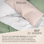 Musselin Bettwäsche Sets - Salbeigrün - 2x155x220 + 2x40x80 cm