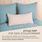 Musselin Bettwäsche Sets - Hellblau - 2x135x200 + 2x40x80 cm