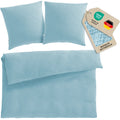 Musselin Bettwäsche Doppelbett - Hellblau - 200x200 + 2x80x80 cm