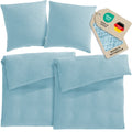Musselin Bettwäsche Sets - Hellblau - 2x155x220 + 2x80x80 cm