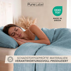 Musselin Bettwäsche Sets - Hellblau - 2x135x200 + 2x40x80 cm