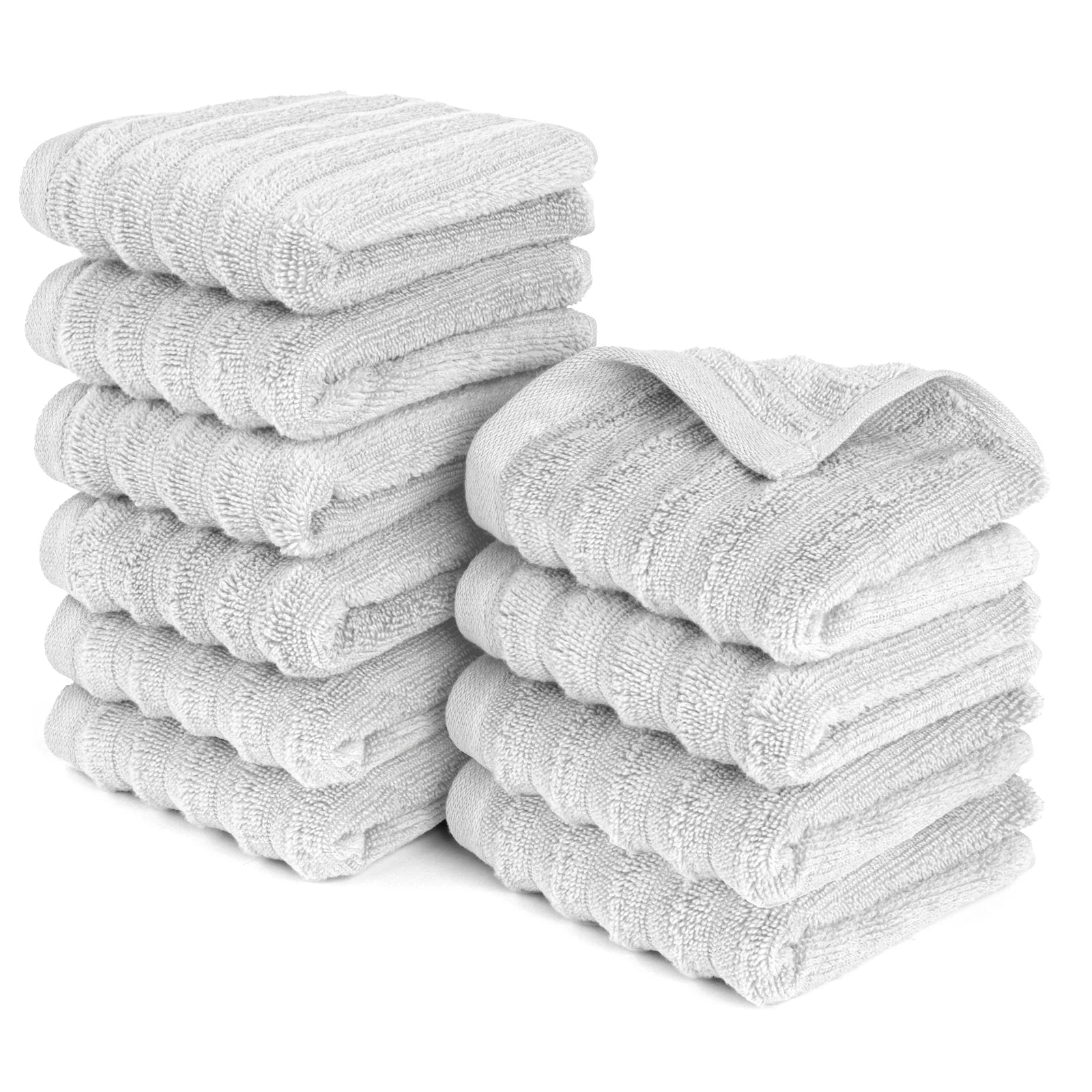 Gästehandtuch "Waves" - Hellgrau / 10x 30x50cm Pure Label