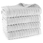 Duschtuch "Waves" - Hellgrau / 4x 70x140cm Pure Label