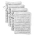 Waschlappen "Waves" - Hellgrau / 4x 16x21cm Pure Label