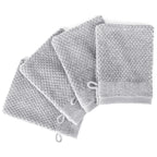 Waschlappen "Popcorn" - Hellgrau / 4x 16x21cm Pure Label