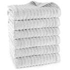 Duschtuch "Waves" - Hellgrau / 6x 70x140cm Pure Label