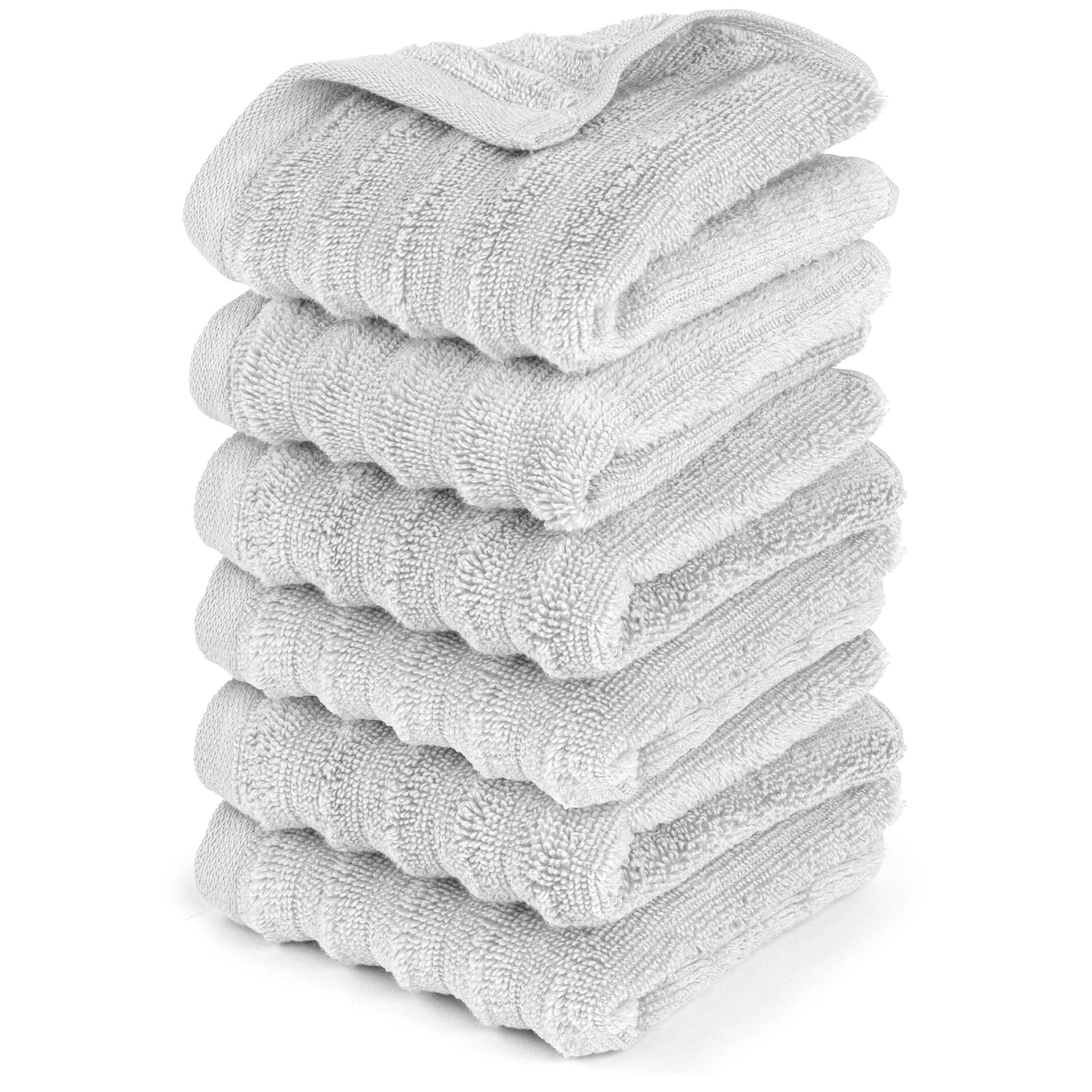 Gästehandtuch "Waves" - Hellgrau / 6x 30x50cm Pure Label