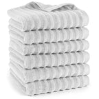 Handtuch "Waves" - Hellgrau / 6x 50x100cm Pure Label