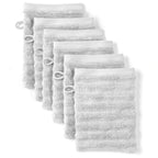 Waschlappen "Waves" - Hellgrau / 6x 16x21cm Pure Label