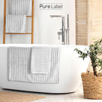 Duschtuch "Waves" - Anthrazit / 2x 70x140cm Pure Label