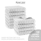 Handtuch "Waves" - Anthrazit / 4x 50x100cm Pure Label