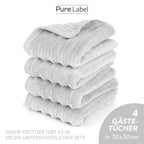 Gästehandtuch "Waves" - Anthrazit / 10x 30x50cm Pure Label