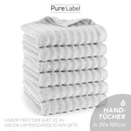 Handtuch "Waves" - Anthrazit / 4x 50x100cm Pure Label