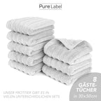 Gästehandtuch "Waves" - Anthrazit / 10x 30x50cm Pure Label