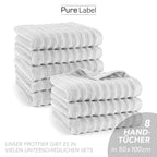 Handtuch "Waves" - Anthrazit / 4x 50x100cm Pure Label