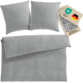 Musselin Bettwäsche Doppelbett - Grau - 200x220 + 2x80x80 cm