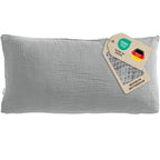 Musselin Kopfkissenbezug - Grau - 40x80 cm